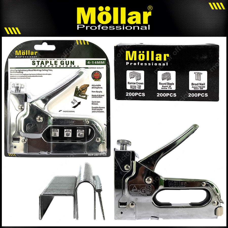 MOLLAR Staples Tembak 3 Way 4-14 mm / Staple Gun 3 in