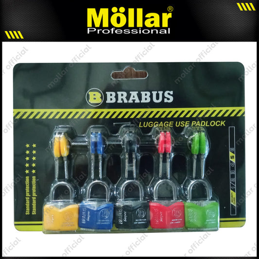 BRABUS 5 Pcs Gembok Mini 20 Mm Tas Koper Set