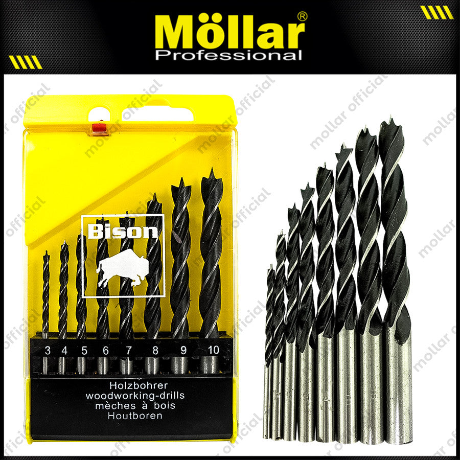 BISON Mata Bor Kayu Set 8 pcs (3-10 mm)