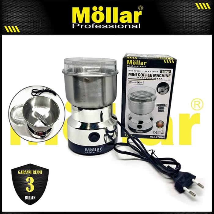 MOLLAR ECG100 Mesin Gilingan Kopi Listrik Mini Coffee Grinder 100 Watt