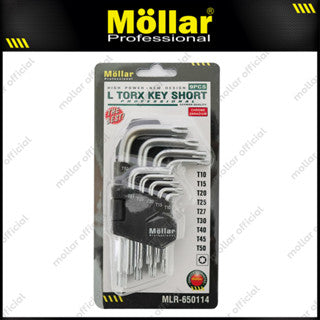 MOLLAR MLR-650114 Kunci L Set Pendek Bintang 9 pcs T10-T50