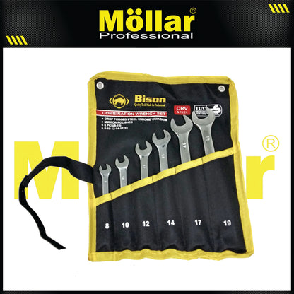 BISON Kunci Ring Pas Set 6 pcs (8-19 mm)