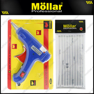 [PAKET] BISON Glue Gun 10 Watt & 10 Pcs Refill Lem Tembak Bakar Kecil