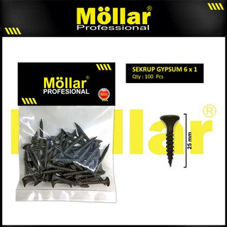 MOLLAR 93-010 Sekrup Gypsum 6 x 1 - 100 pcs