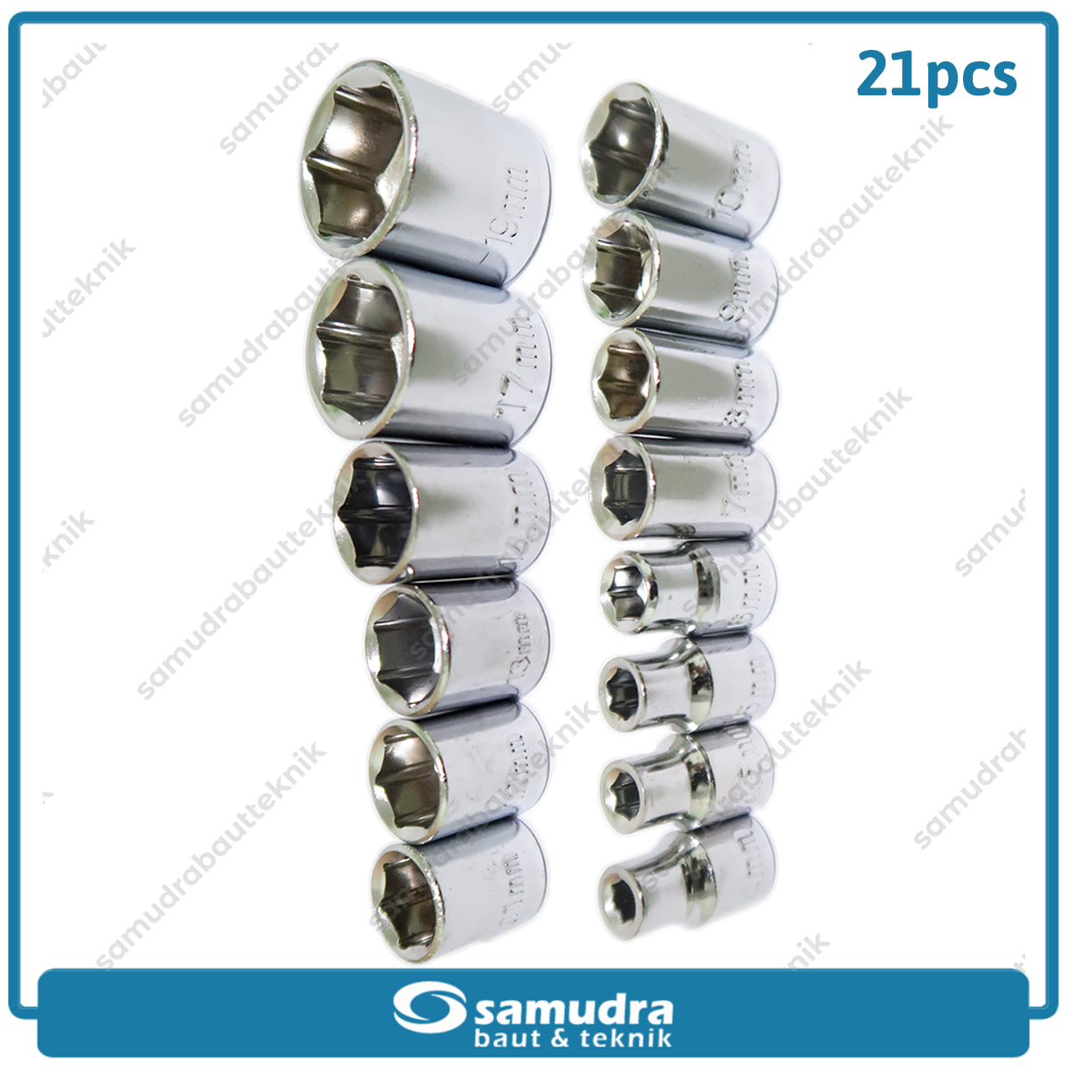 KTP Kunci Sok Set 21 pcs Box Plastik