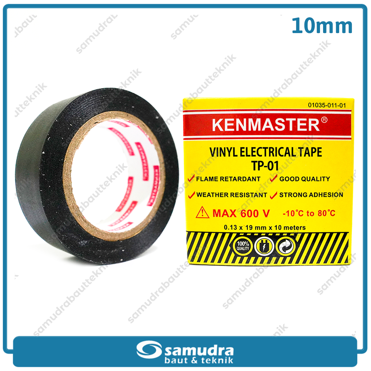 KENMASTER ISOL-009 Isolasi Listrik Hitam TP 01 - 10 meter
