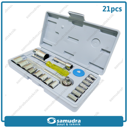 KTP Kunci Sok Set 21 pcs Box Plastik