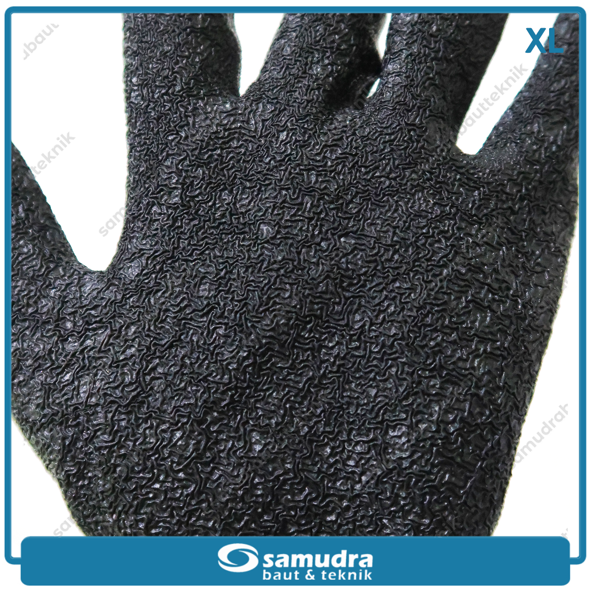 KENMASTER SRNG-129 Sarung Tangan Safety Latex (XL) Hitam Kuning KM-3001