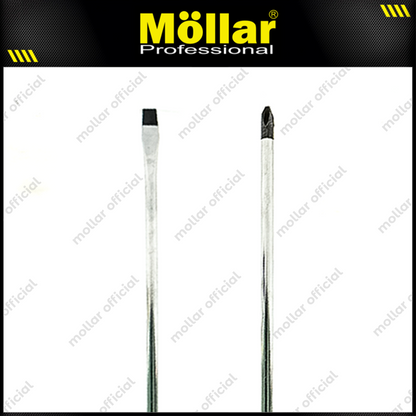 [PAKET] 2 Set HDT Obeng 6" Inch (+) (-) Plus Minus Gagang Karet 150 Mm