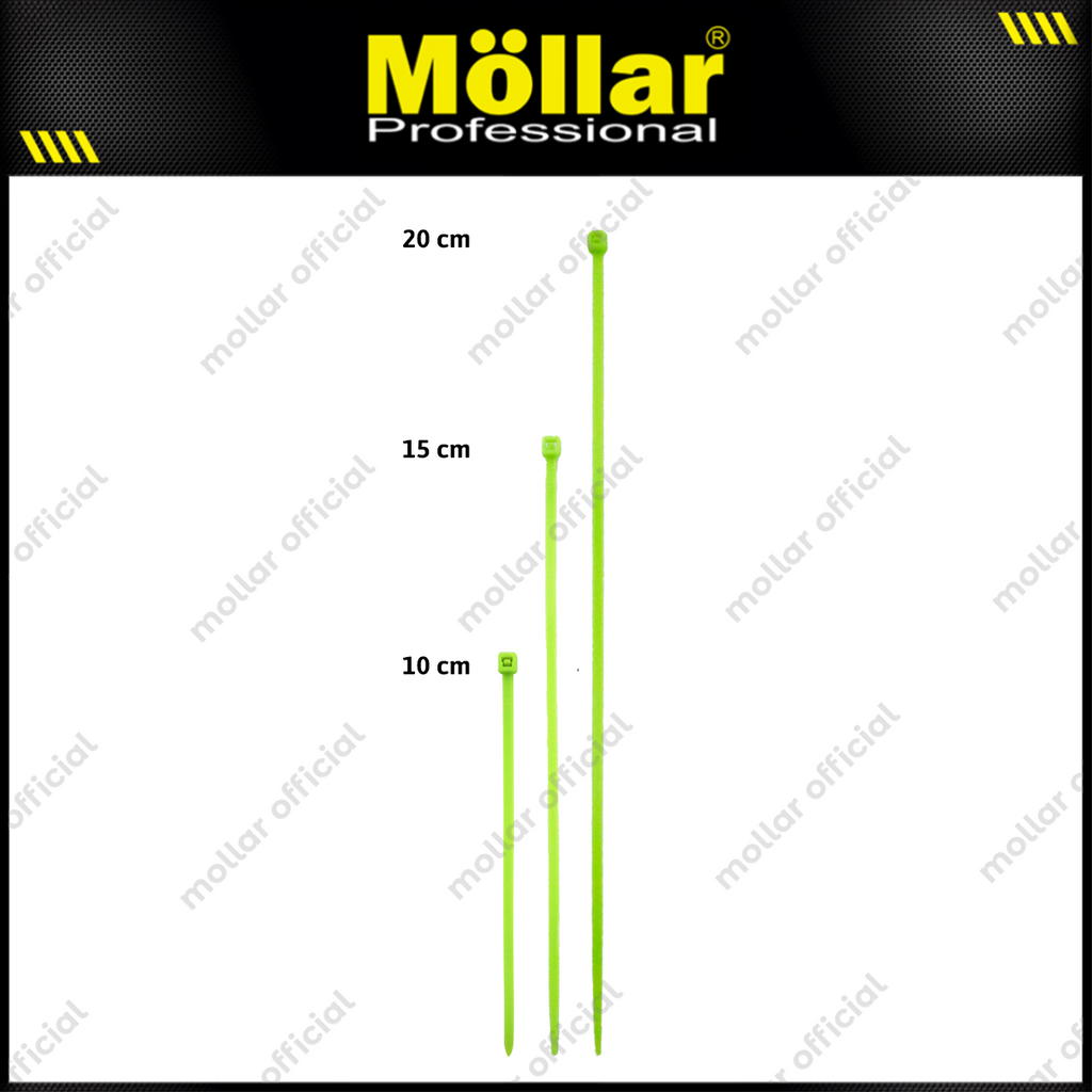 MOLLAR KT-25200 Kabel Ties 2.5x200 mm Hijau
