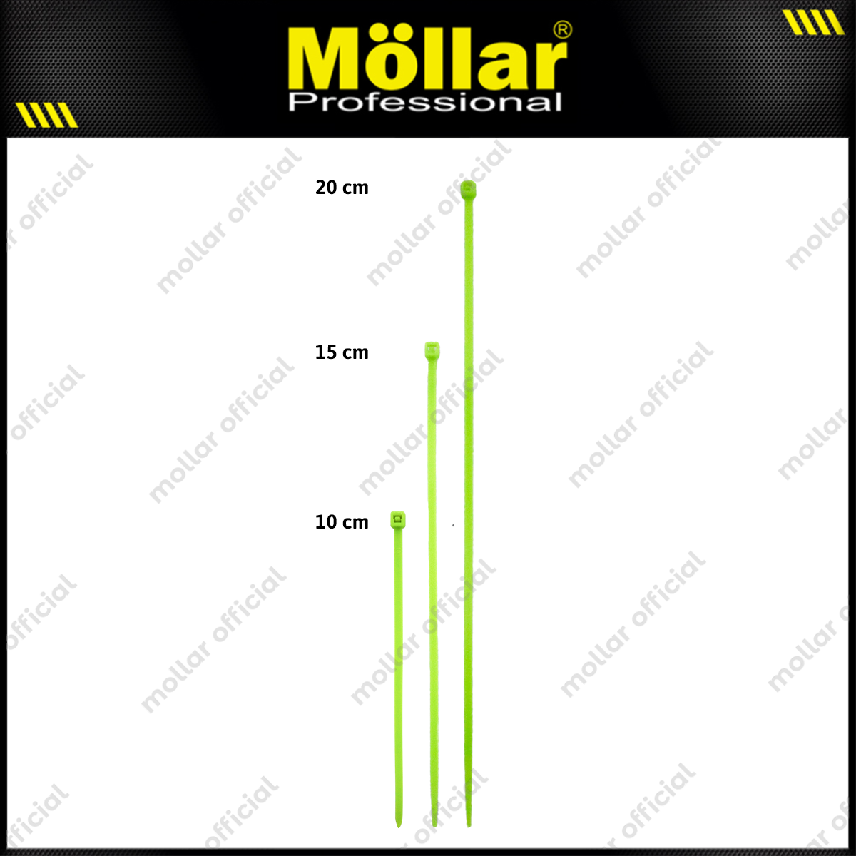 MOLLAR KT-25150 Kabel Ties 2.5x150 mm Hijau