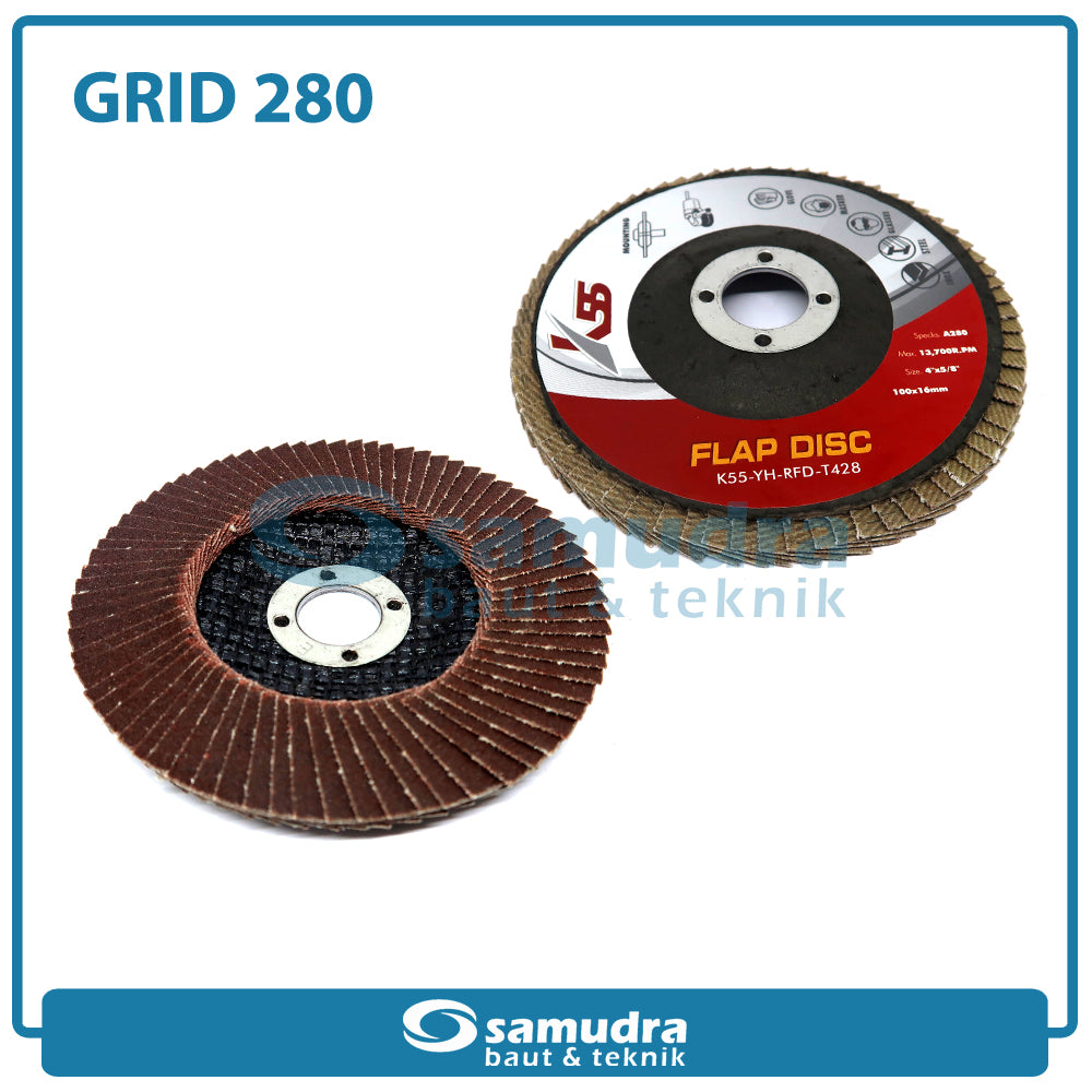 K55 K55-YH-RFD-T428 Amplas Susun No. 280 / Flap Disc