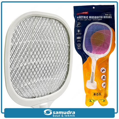 KENMASTER MOSQ-028 Raket Nyamuk KM-108 + Lampu LED UV