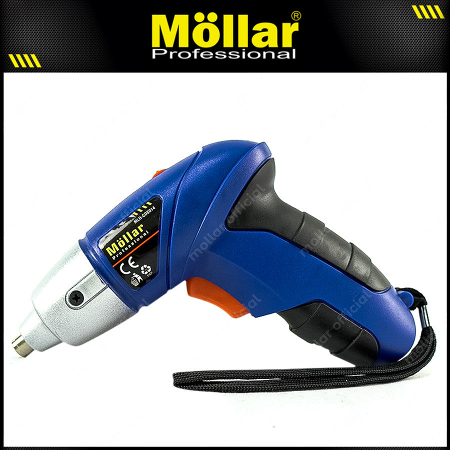 MOLLAR CDS014 Mesin Bor Obeng Baterai Cordless Screwdriver Set 4.8V