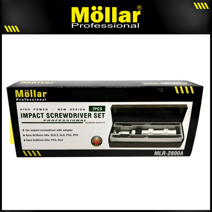 MOLLAR MLR-2800A Obeng Ketok Set 7 pcs Box Besi