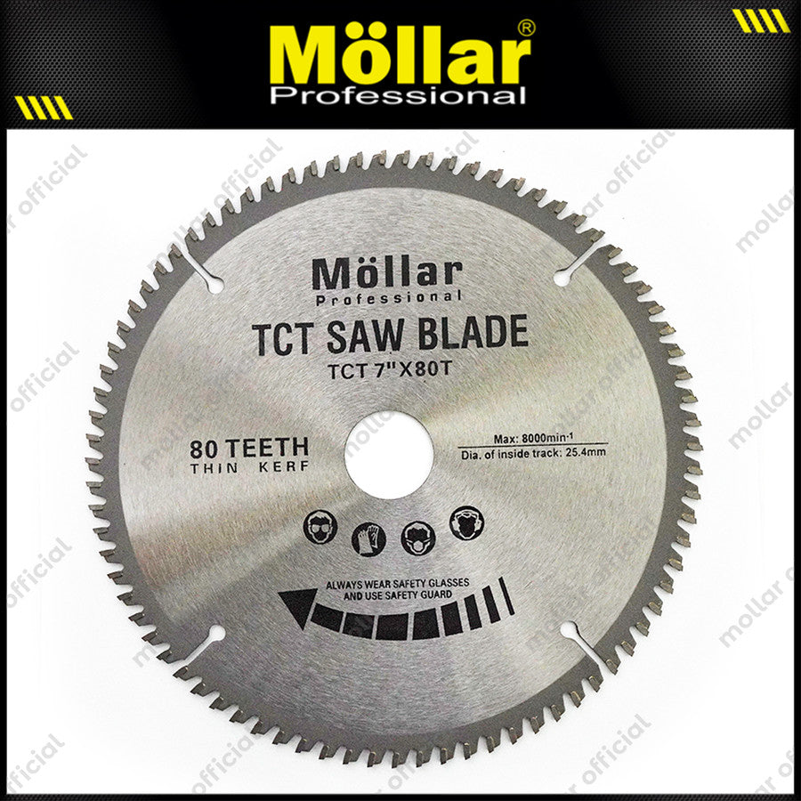 MOLLAR 72011803 Mata Potong Gergaji Aluminium Mitter Saw TCT 7 x 80T