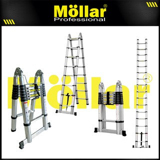 MOLLAR Tangga Teleskopik A 2x6 3.8 meter / Double Telescopic Ladder