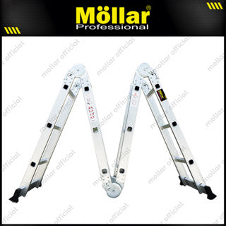 MOLLAR Tangga Lipat Alumunium A 4x3 3.4 meter