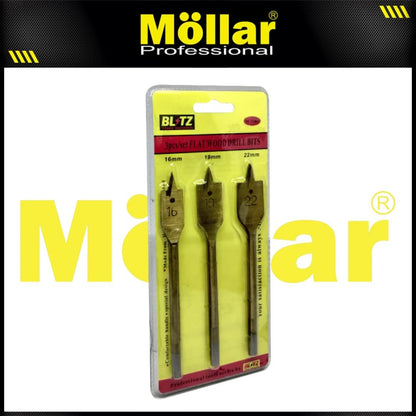 BLITZ 962 Mata Bor Kayu Kipas Set 3 pcs (16-19-22 mm)