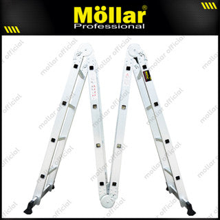 MOLLAR Tangga Lipat Alumunium A 4x4 4.6 meter