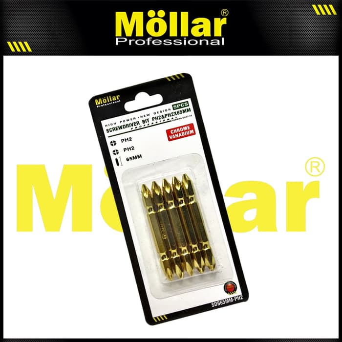 MOLLAR Mata Bor Obeng PH2 65 mm Plus Plus Screwdriver Bit Set - 1 Set