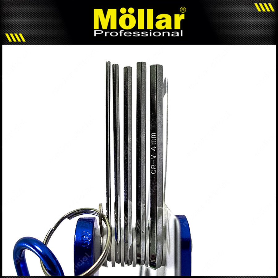 MOLLAR MLR-152253 Kunci L Set Lipat 8 Pcs 1.5-8 mm