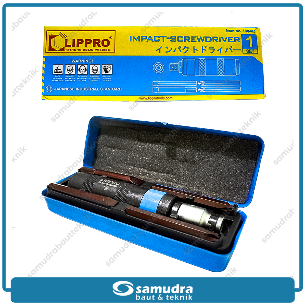 LIPPRO 138M-5 Obeng Ketok Set 5 pcs Box Kaleng