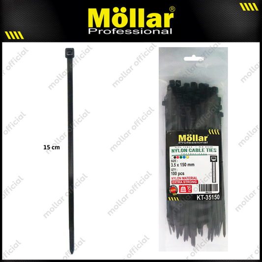 MOLLAR KT-35150 Kabel Ties 3.5x150 mm Hitam