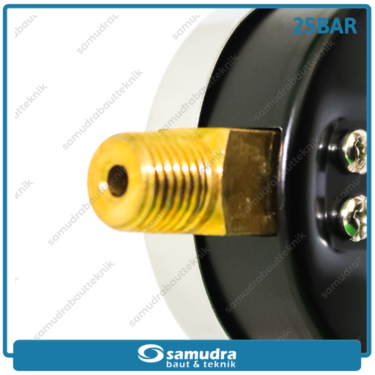 TEKIRO AU-PG0990 Alat Ukur Tekanan Angin 2.5" Lonceng 25 bar