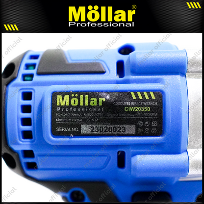MOLLAR CIW20350 Mesin Buka Baut Mobil Baterai 20V / Cordless Impact Wrench