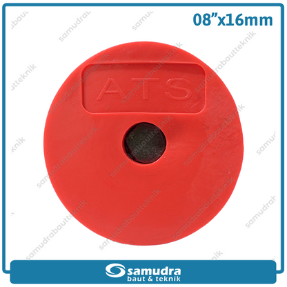 ATS Pahat Beton Gagang Karet Flat 8"