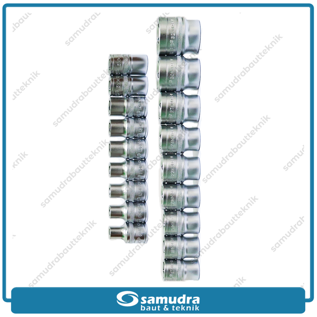 TEKIRO SC-SE0598 Kunci Sok Set 24 pcs 6PT 8-32 mm Box Kaleng
