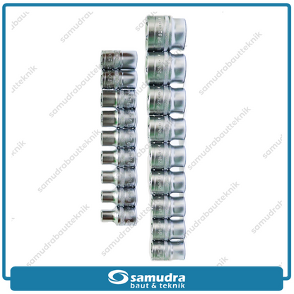 TEKIRO SC-SE0599 Kunci Sok Set 24 pcs 12PT 8-32 mm Box Kaleng