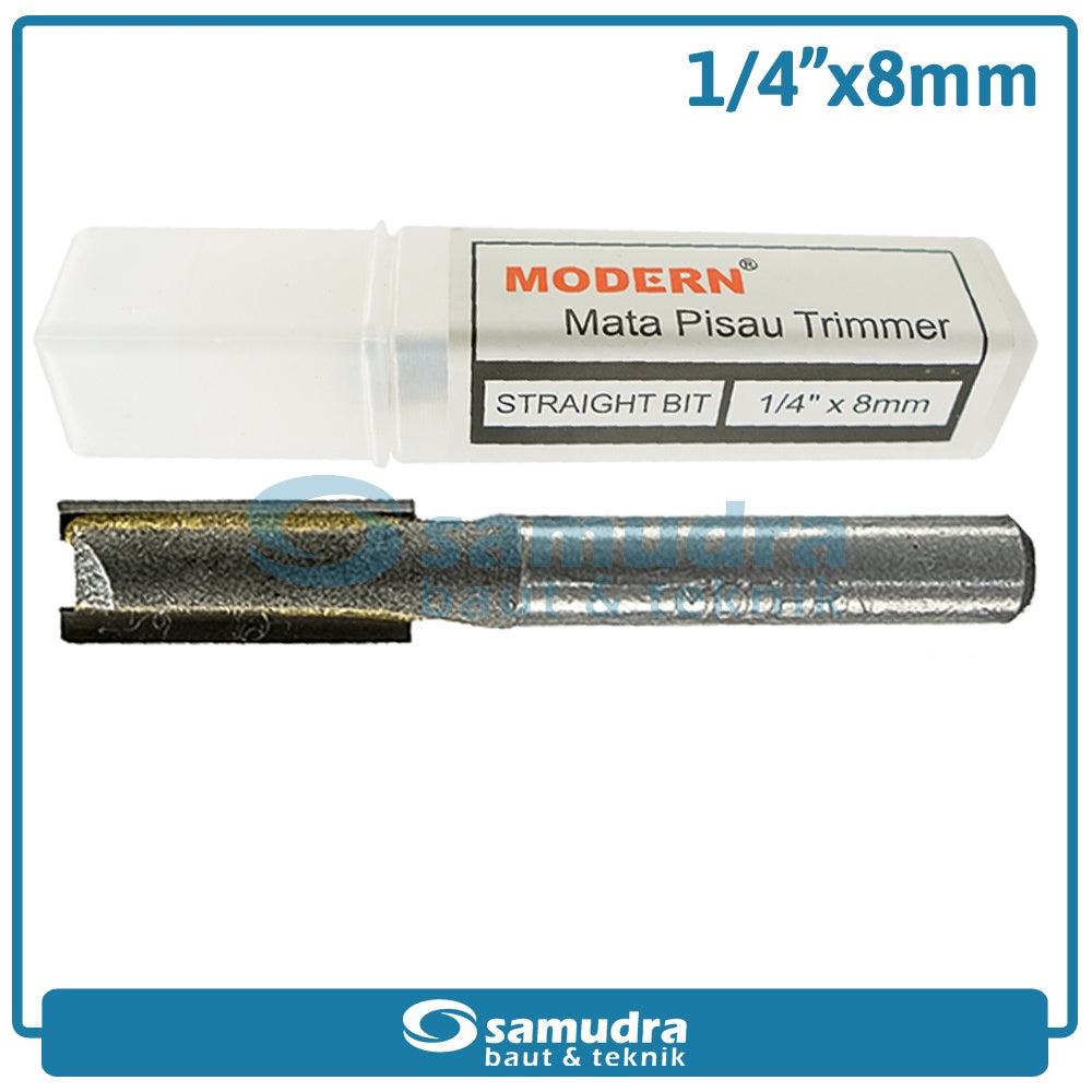 MODERN Mata Profil Straight Bit 8 mm / Trimmer Bit 1/4"