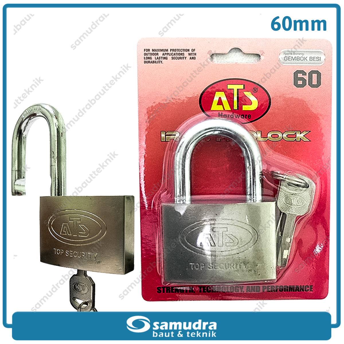 ATS Gembok 60 mm Short / Gembok Besi Leher Pendek