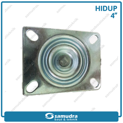 XANDER RODA-195 Roda Karet Hitam Hidup 4" - Satuan