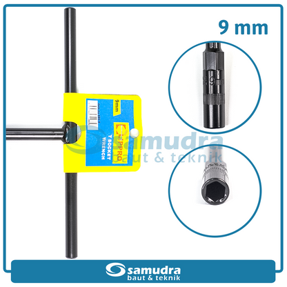 LIPPRO 886-9 Kunci Sok T Hitam 9 mm