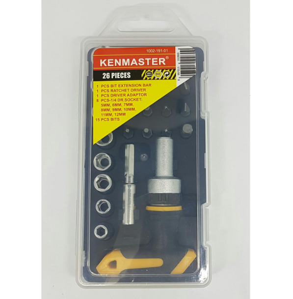 KENMASTER KCSO-100 Kunci Sok Set 26 pcs Box Plastik