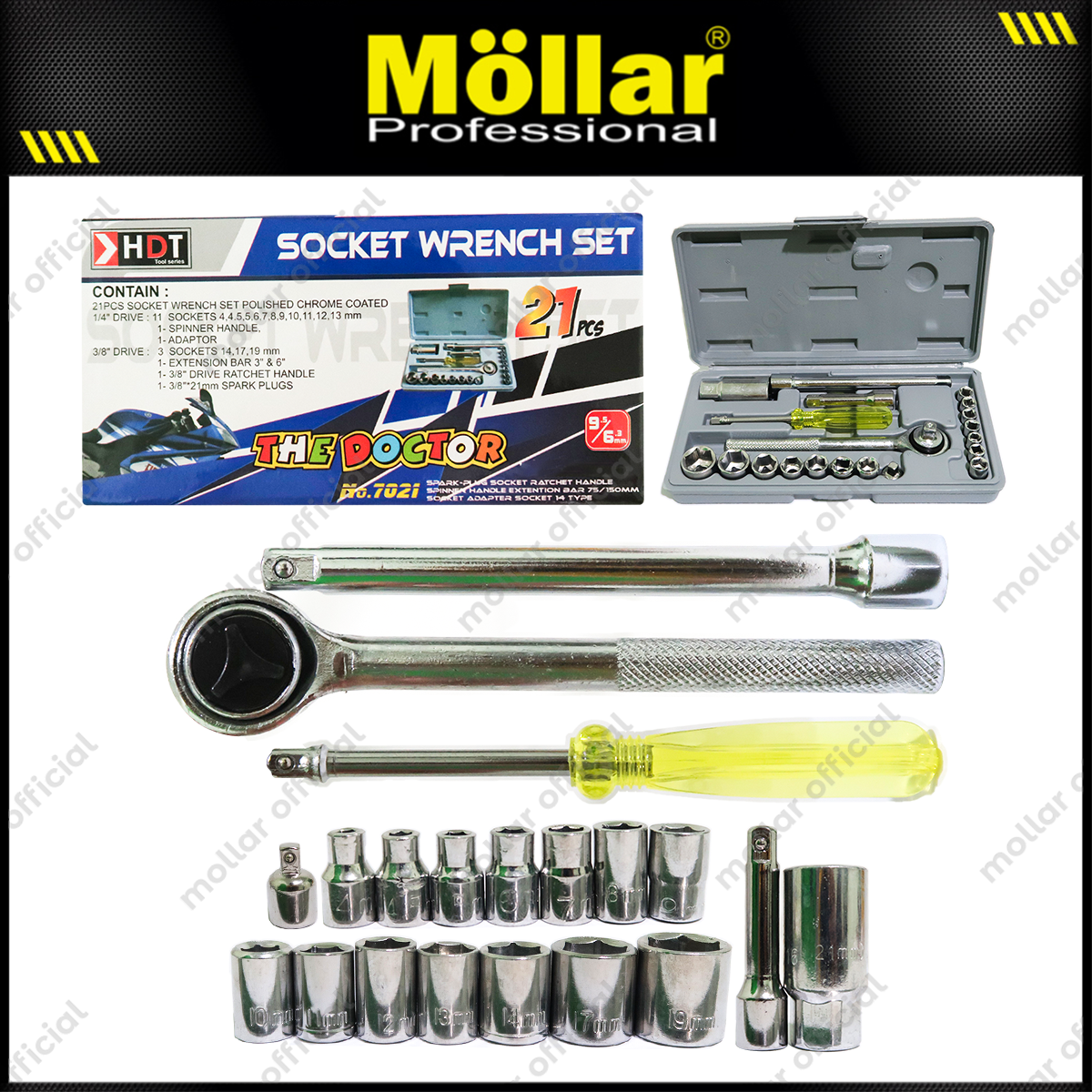 HDT Kunci Sok Set 21 pcs Box Plastik