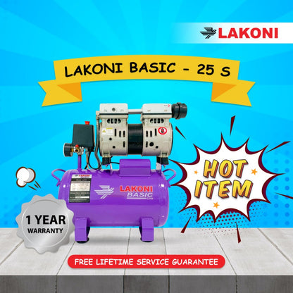 LAKONI BASIC-25S Mesin Kompresor Listrik Oilless 3/4 HP 24 Liter