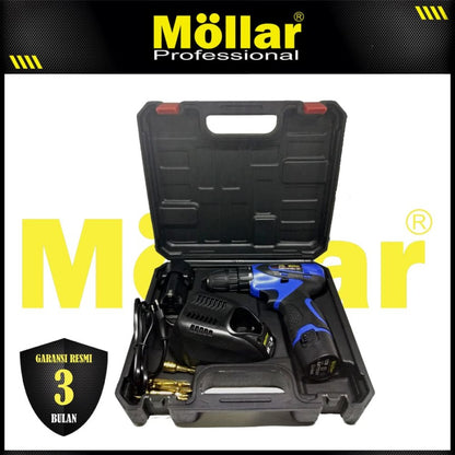 MOLLAR CDD35 Mesin Bor Baterai 12V / Cordless Drill