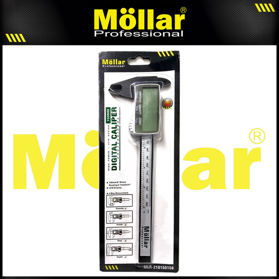 MOLLAR 210150158 Sigmat Plastik Digital Caliper LCD Screen 150 mm