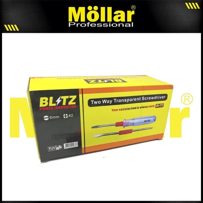 BLITZ G030 Obeng Transparan 2 Way Bolak Balik Plus Minus 2 Arah