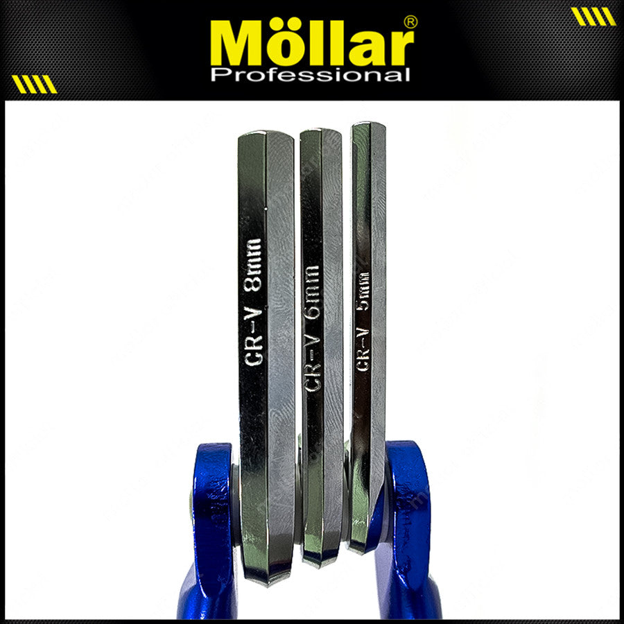 MOLLAR MLR-152253 Kunci L Set Lipat 8 Pcs 1.5-8 mm