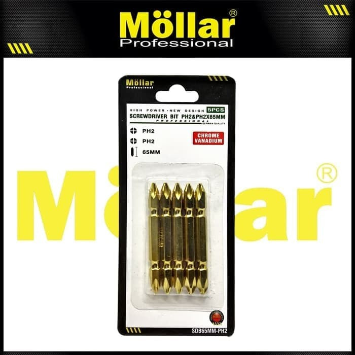 [PAKET] MOLLAR CDD35 Bor Cordless & 2 Pcs Mata Bor & 5 Pcs Mata Obeng