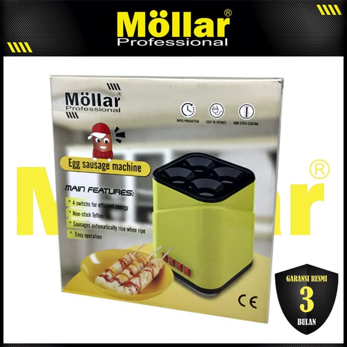 MOLLAR DCJ04 Mesin Sosis Telur Egg Roll Listrik 4 Lubang 540 Watt