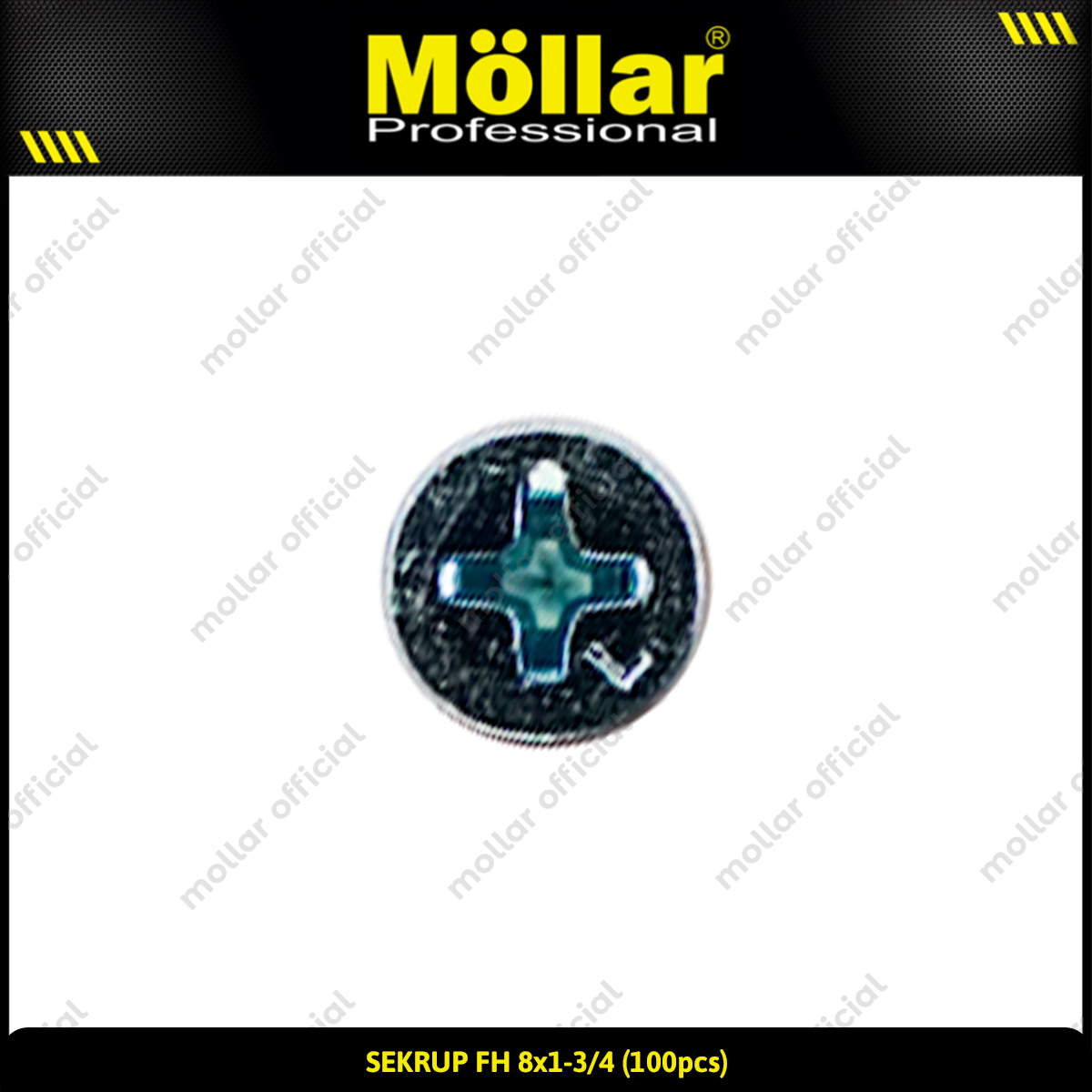 MOLLAR 93-059 Sekrup FH 8 x 1-3/4 - 100 pcs