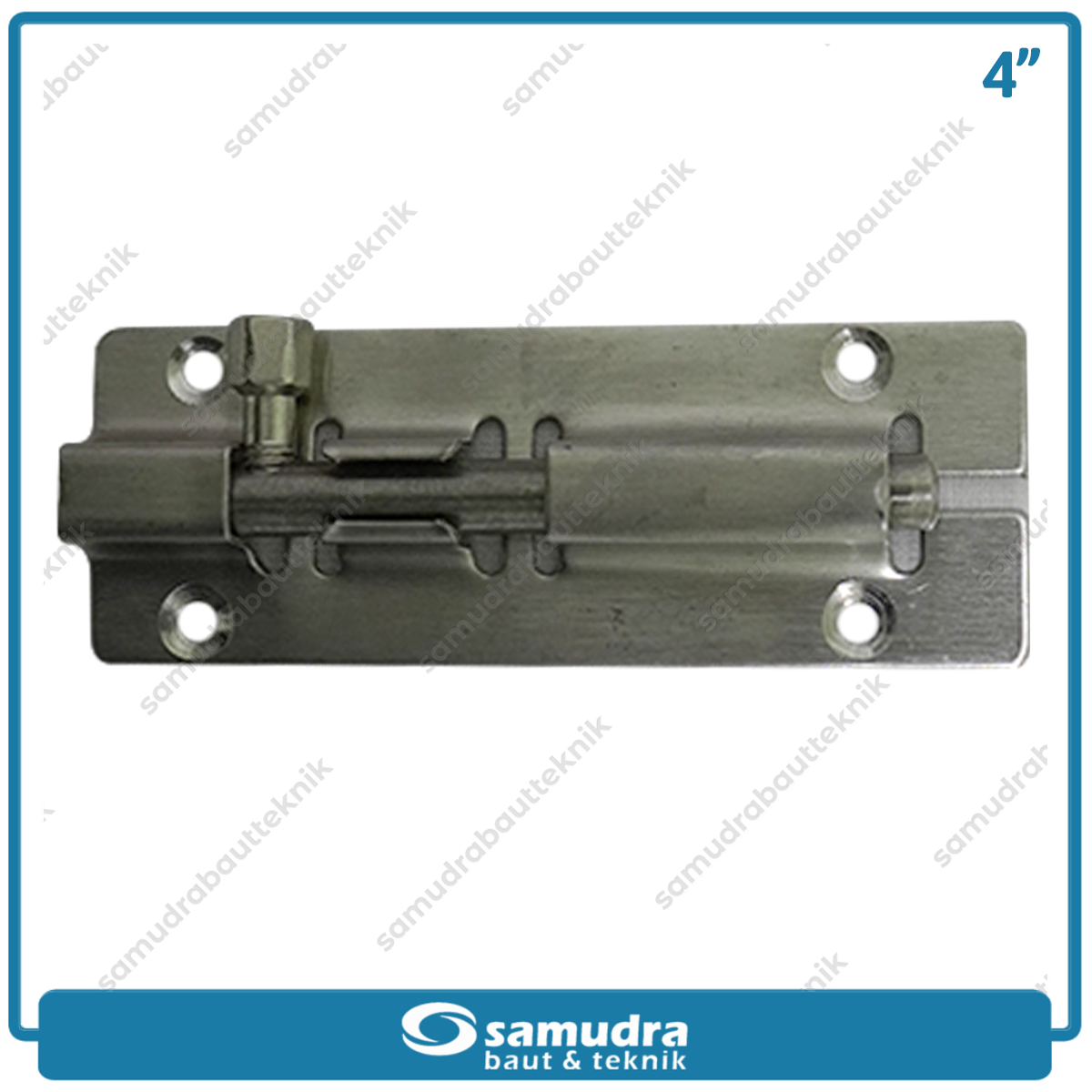 KTP Grendel Pintu Putih 4" Stainless SS304