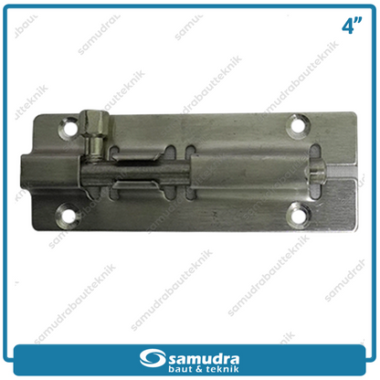 KTP Grendel Pintu Putih 4" Stainless SS304