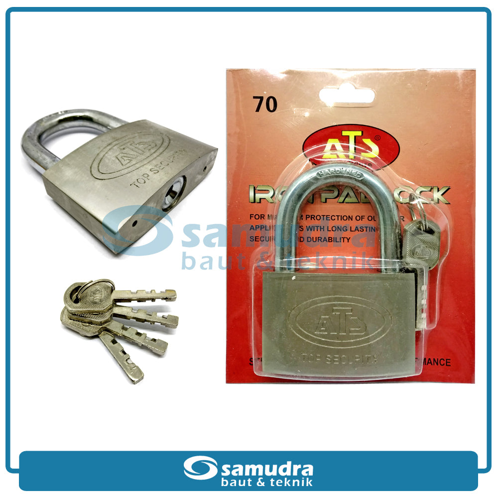 ATS Gembok 70 mm Short / Gembok Besi Leher Pendek